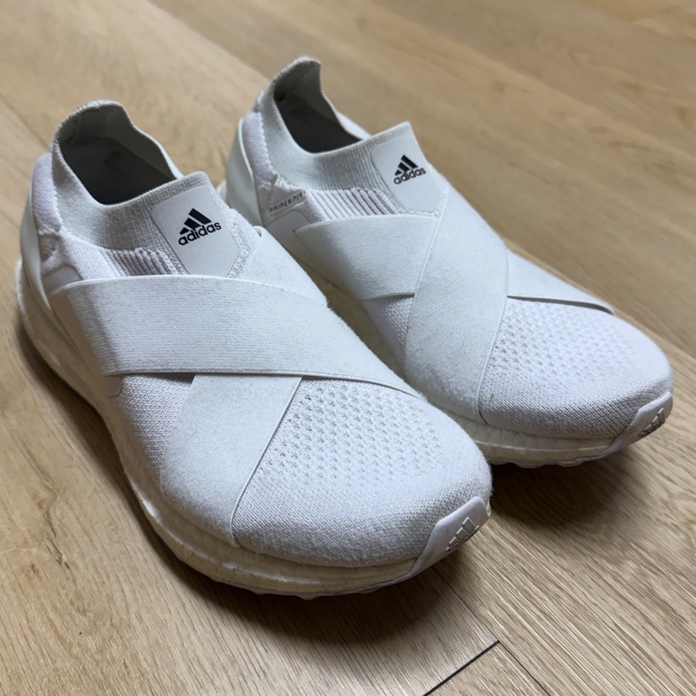 Adidas Pure White Slip-On Trainers